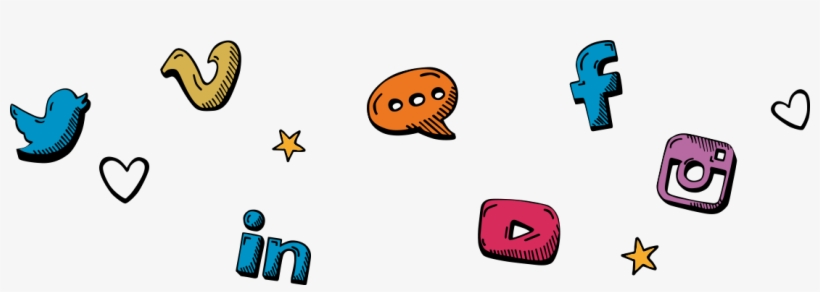 Social Media Icons, transparent png