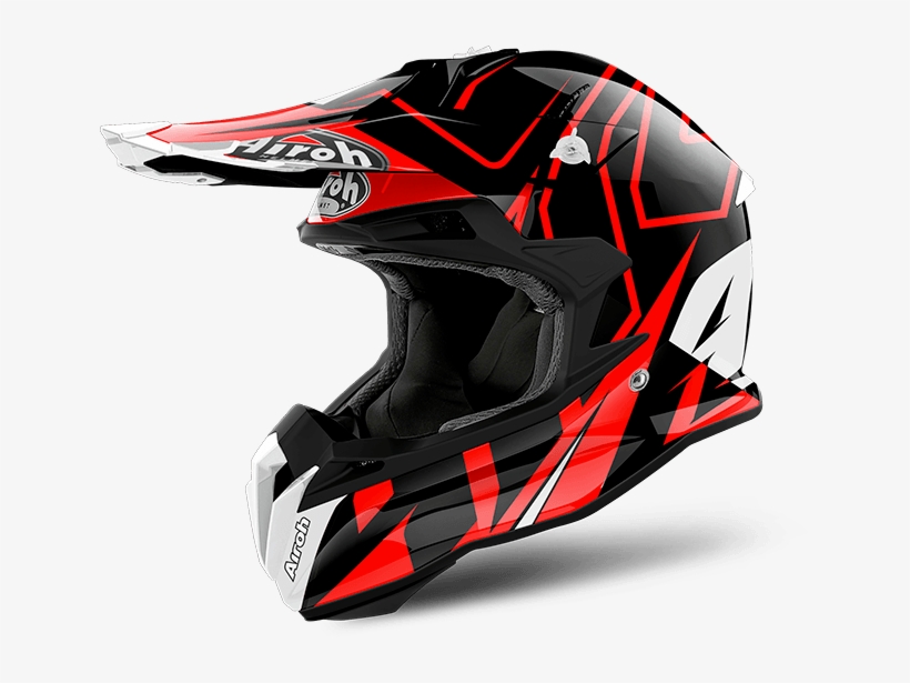 2017 Tovsh55 - Airoh Terminator Open Vision Shock Red, transparent png
