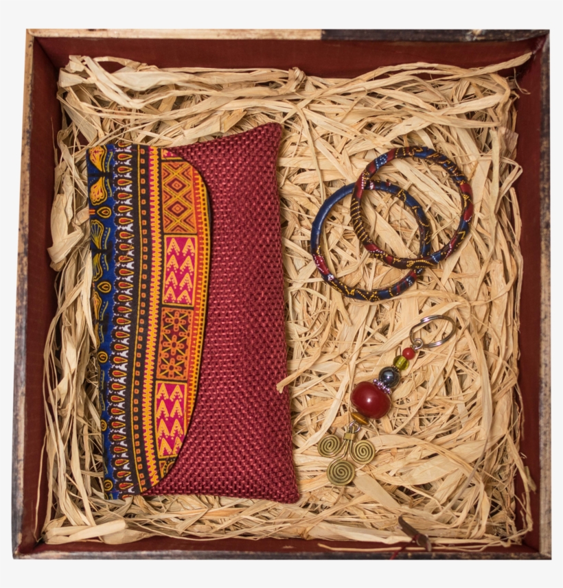 Kitenge Red Gift Box - Thread, transparent png
