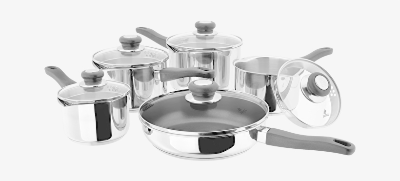 Judge Vista, 5 Piece Draining Saucepan Set - Frying Pan, transparent png