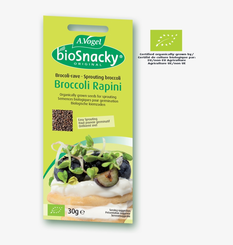 Biosnacky® Brocoli-rave/rapini - Keimsprossen Brokkoli Bio Snacky, transparent png