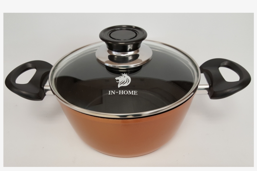 In-home Supertherm Black Ceramic Copper Style Pots - Lid, transparent png