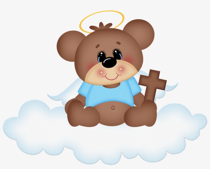 Cloud Clipart Angel - Ursinho E Ursinha Png, transparent png