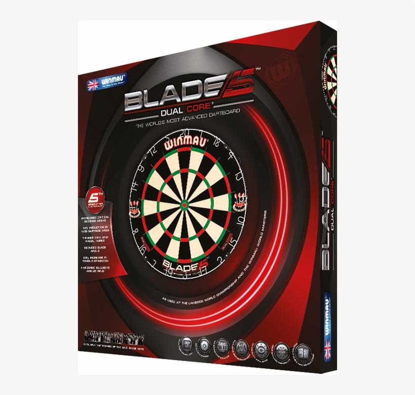 Winmau Blade 5 Dual Core Dartboard Steel Tip - Winmau Blade 5 Dartboard, transparent png