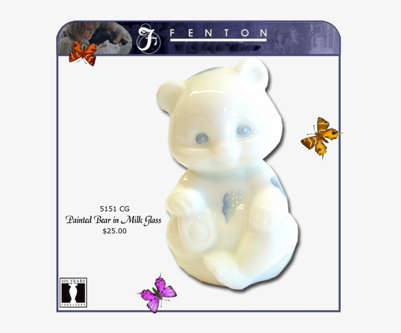 5151 Cg Fenton Painted Bear - Teddy Bear, transparent png
