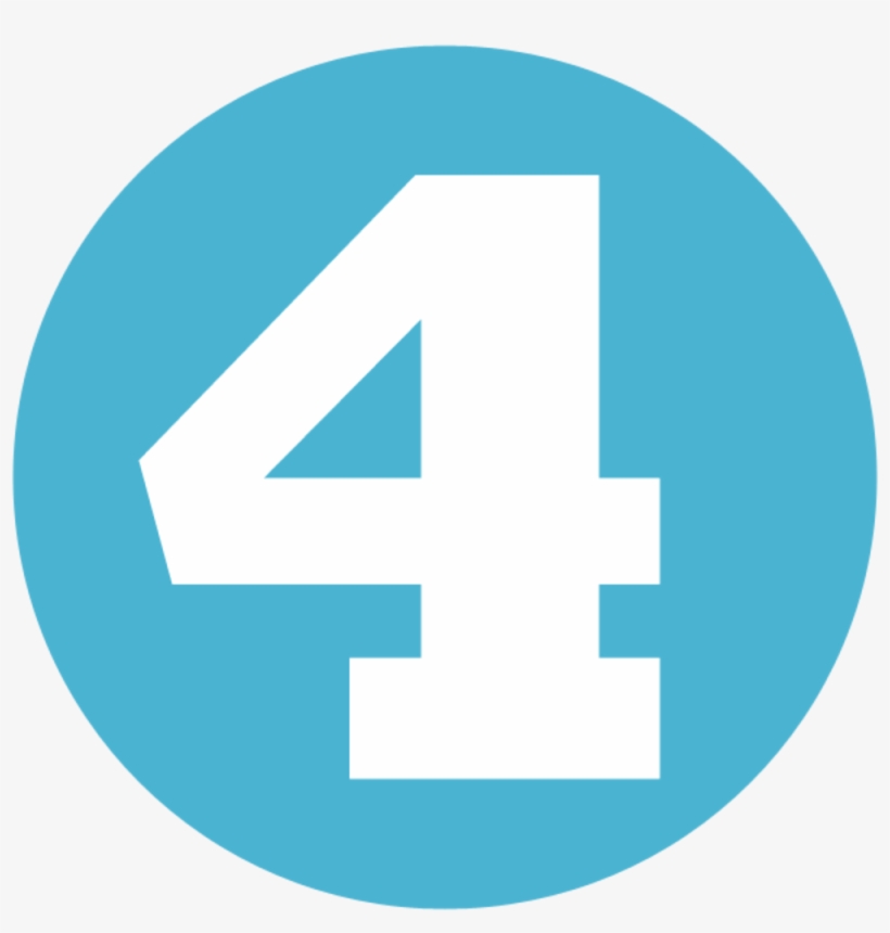 Number 4 Digit Png Transparent Images Transparent Backgrounds - Youtube Logo Light Blue, transparent png