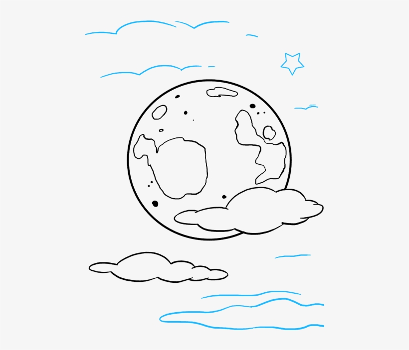 How To Draw Moon - Draw A Moon Easy, transparent png