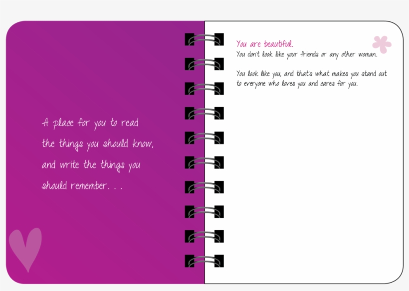 Guide To Being A Teenage Girl Journal Interior Page - Parallel, transparent png