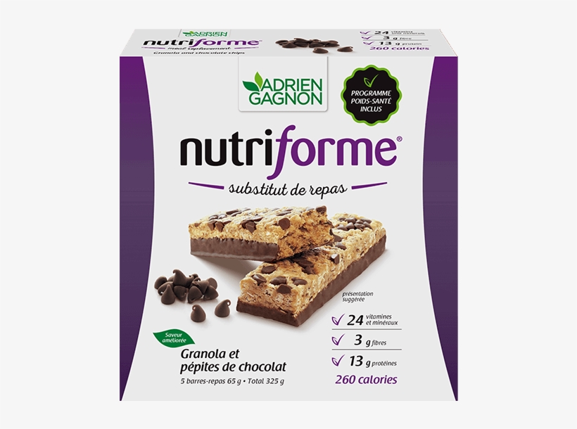 Nutriforme Bar Granola And Chocolate Chips - Adrien Gagnon Nutriforme Granola Bar, transparent png