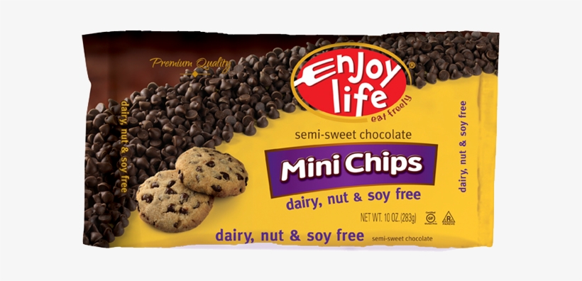 Semi Sweet Mini Chocolate Chips - Enjoy Life Chocolate Chips, transparent png