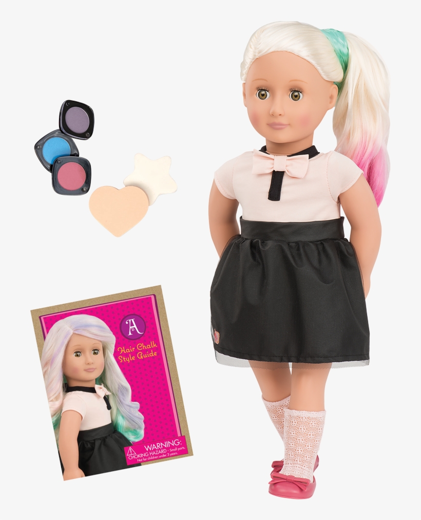 Amya 18-inch Hair Chalk Deco Doll - Our Generation Dolls Amya, transparent png
