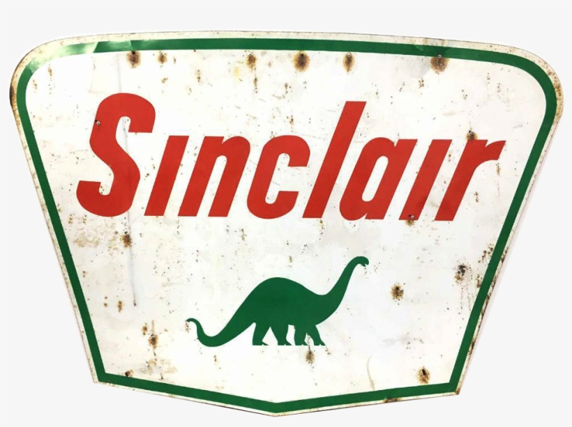 Vintage Sinclair Dino Metal Advertising Sign - Sign, transparent png
