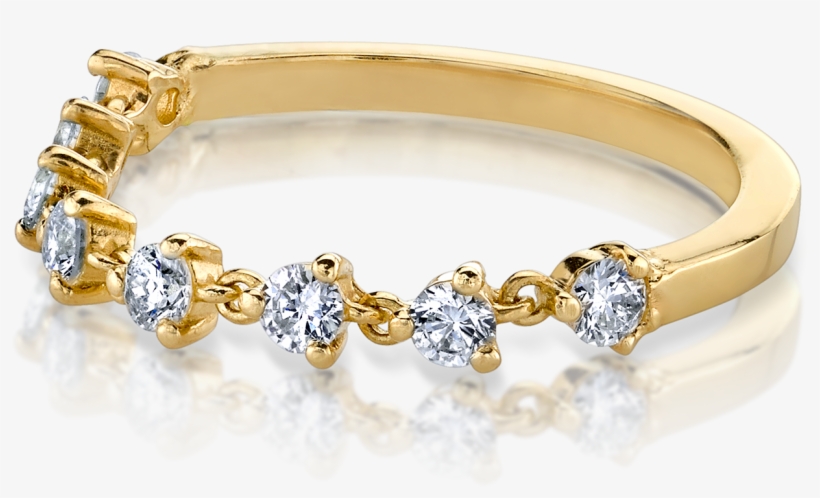 Diamond Chain Tennis Ring - Wedding Ring, transparent png