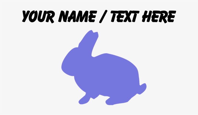 Personalized Blue Bunny Silhouette Mousepad - Domestic Rabbit, transparent png