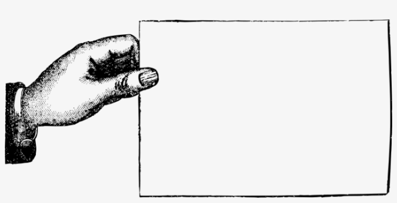 Free Png Download Vintage Victorian Hand Sign Png Images - Hand With Sign Png, transparent png