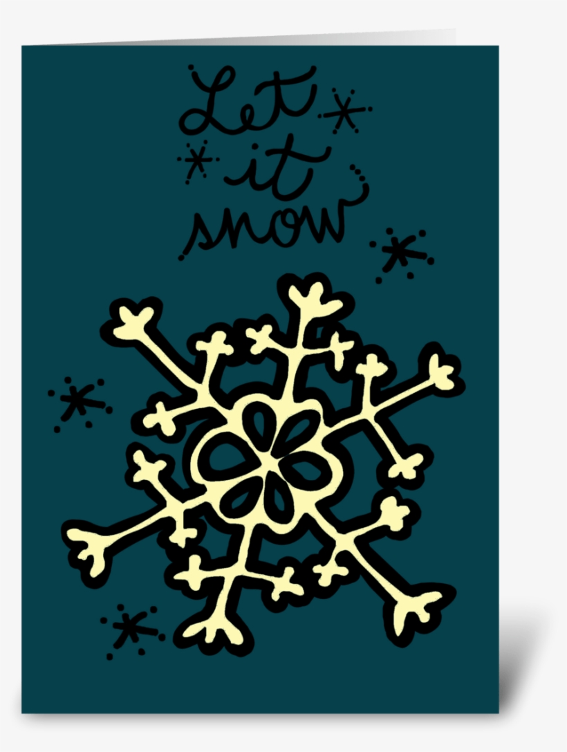 Let It Snow - Greeting Card, transparent png