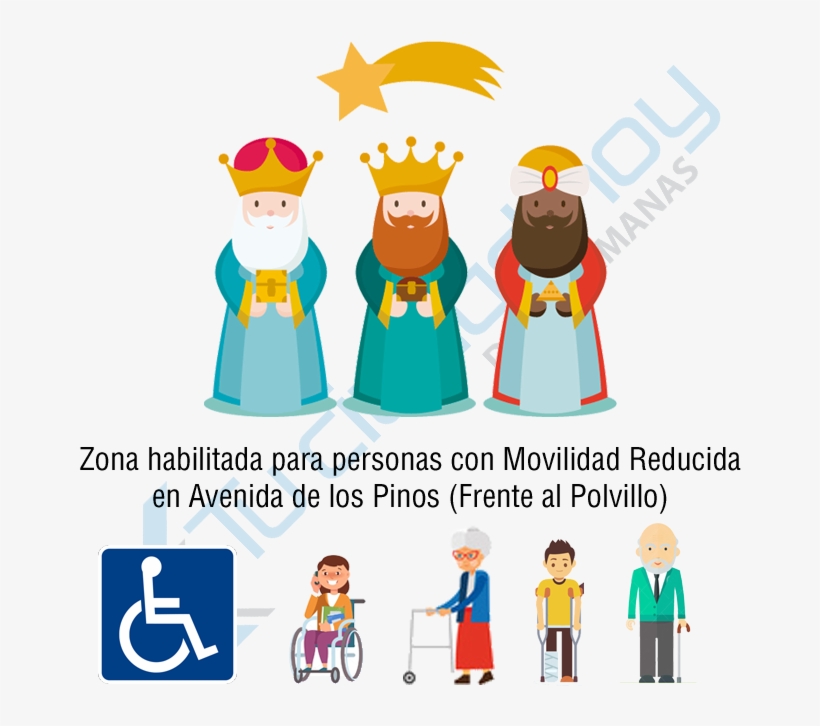 Movilidad Reducida Montequinto Para Visualizar La Cabalgata - Dibujos De Los Reyes Magos, transparent png
