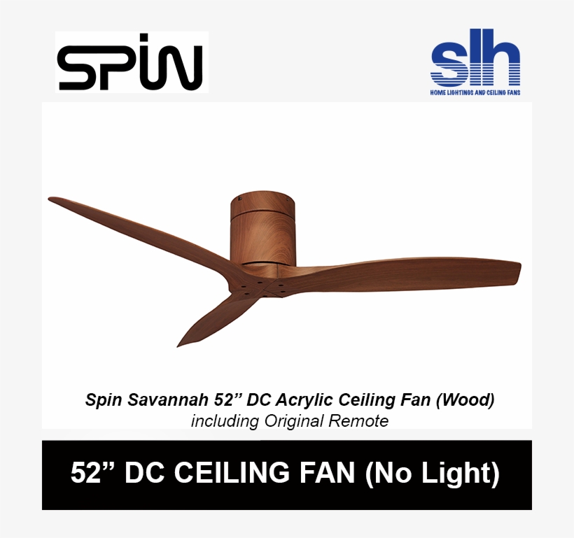 Spin Savannah 52" Designer Dc Ceiling Fan - Ceiling Fan, transparent png