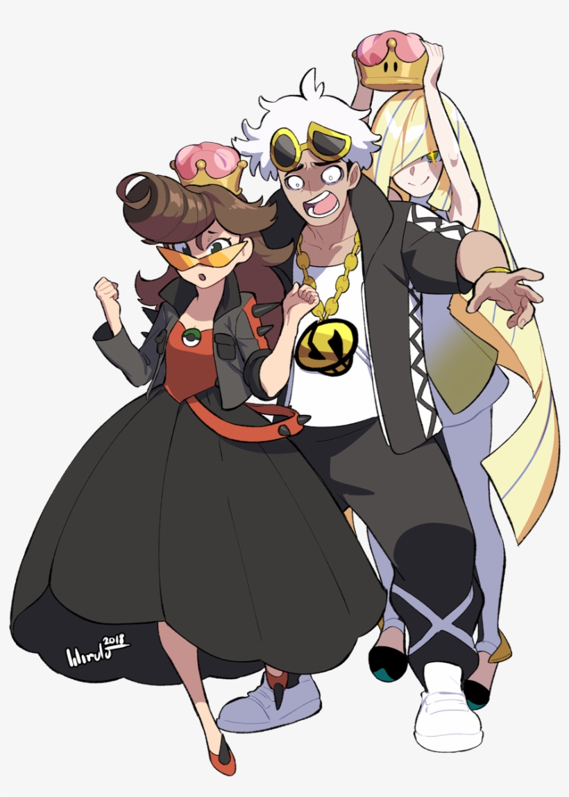Crowning Guzma With The Super Crown, Drawn By @lilirulu - Cartoon, transparent png