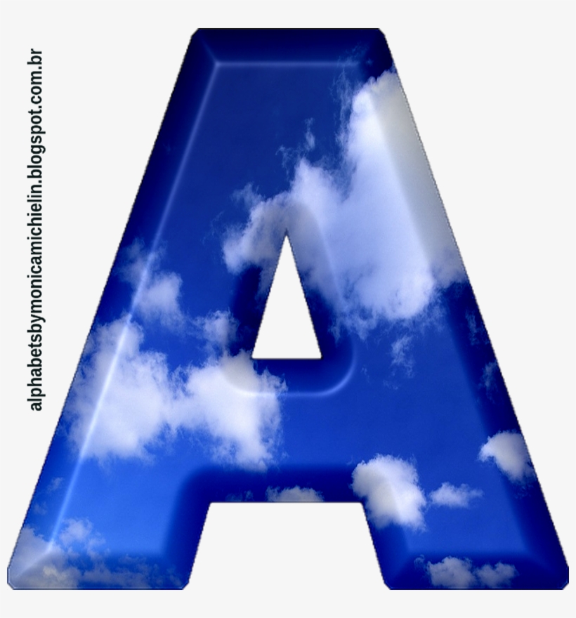 Céu Azul Com Nuvens Alfabeto, - Alfabeto Em Forma De Nuvem, transparent png