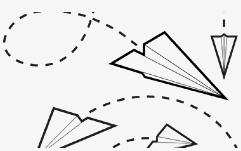 Air Cliché - Flying Paper Plane Clipart, transparent png