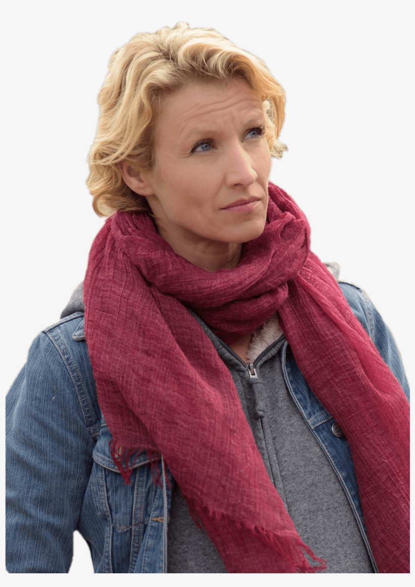 Alexandra Lamy Pink Scarf - Scarf, transparent png