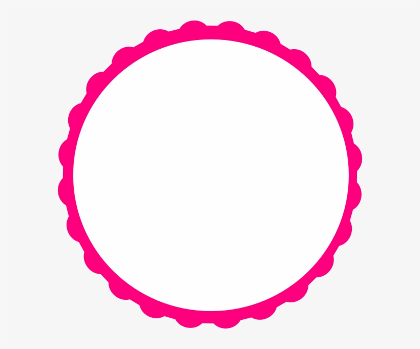 Teal Scallop Circle Frame Clip Art At Clker Com Vector - Scalloped Circle Frame Clip Art, transparent png