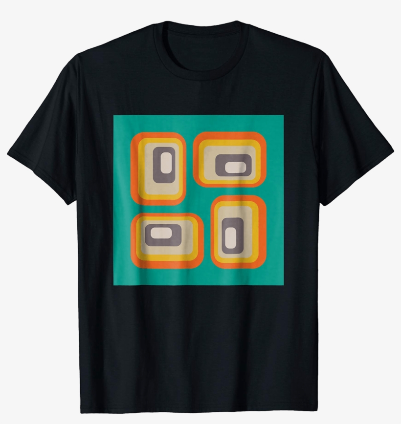Mid Century Modern Rounded Rectangles T-shirt - Active Shirt, transparent png