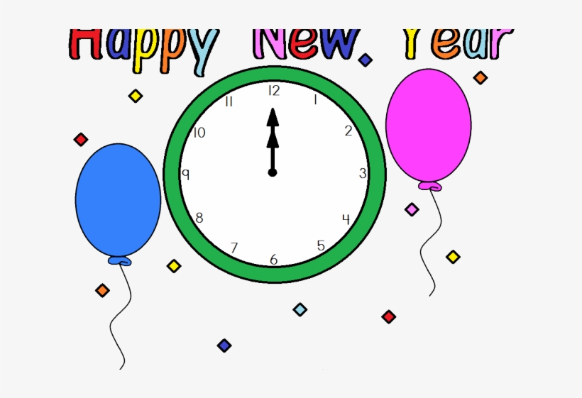 Clock Clipart New Years Eve - Smiley Face Clip Art, transparent png