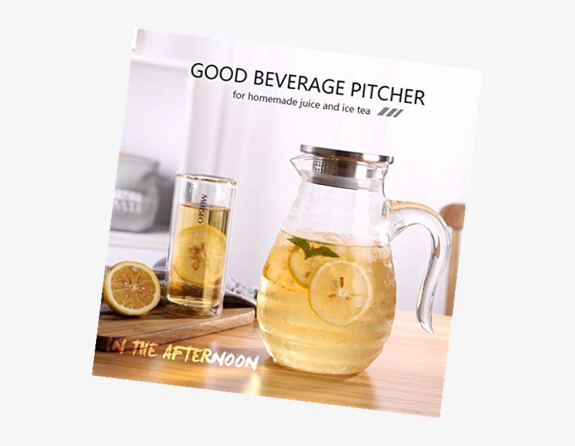 Jiaqi Double Glass Pitcher With Stainless Steel Lid - Domaine De Canton, transparent png