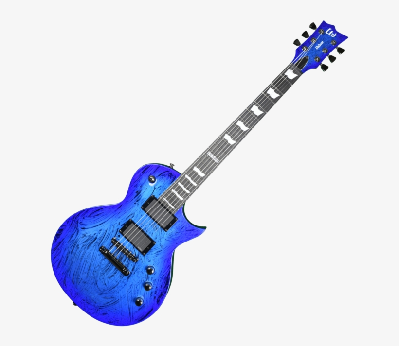 Esp Ltd Deluxe Ec-1000 Electric Guitar In Swirl Blue - Gary Holt Les Paul, transparent png