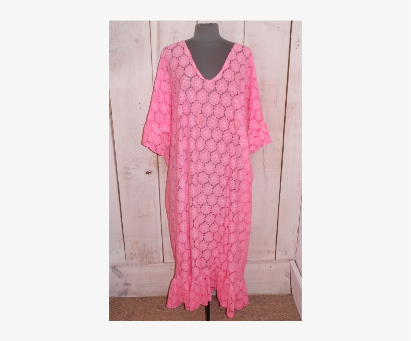 Elouise Lace Dress Neon Pink - Gown, transparent png