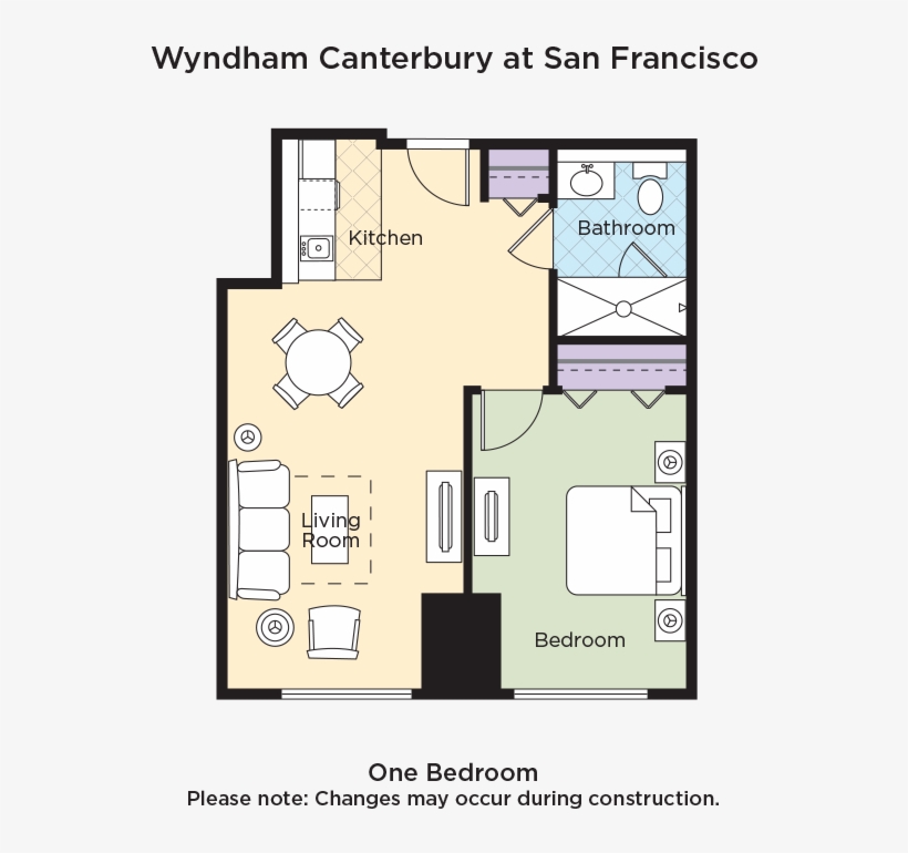 Wyndham Canterbury At San Francisco - Floor Plan, transparent png