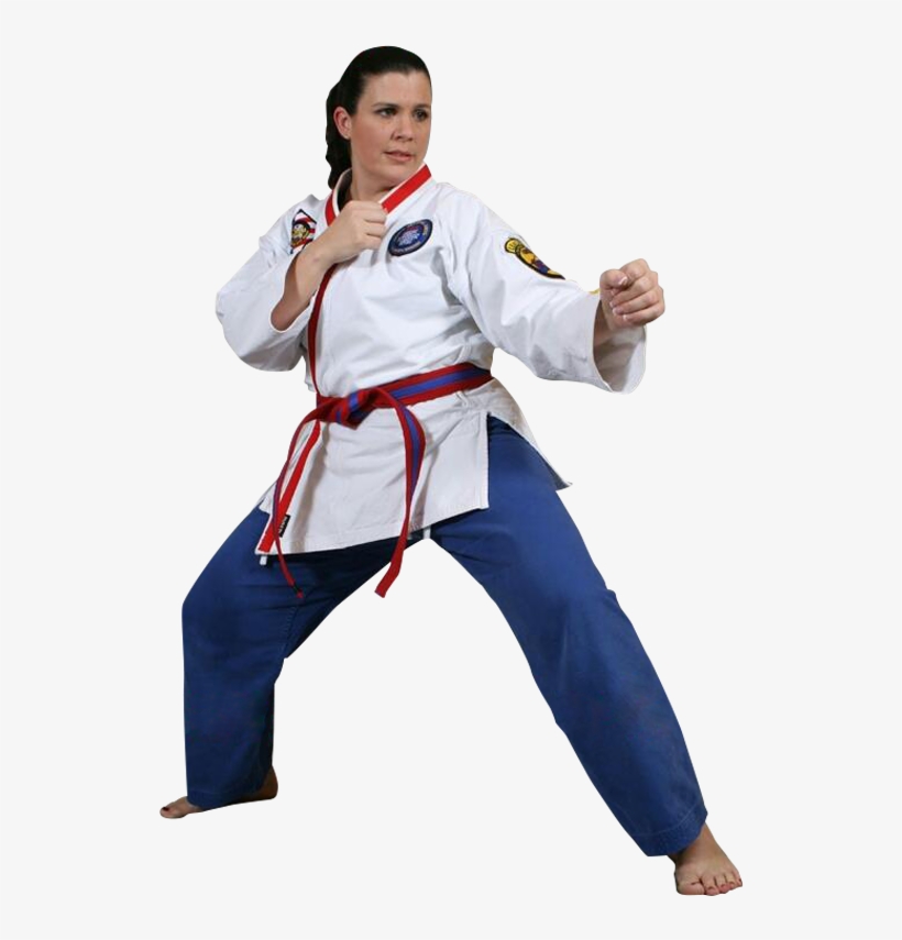 Woman In A Martial Arts Stance - Karate, transparent png