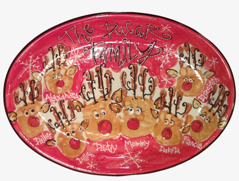 Reindeer Family Hands Nobg - Wall Clock, transparent png