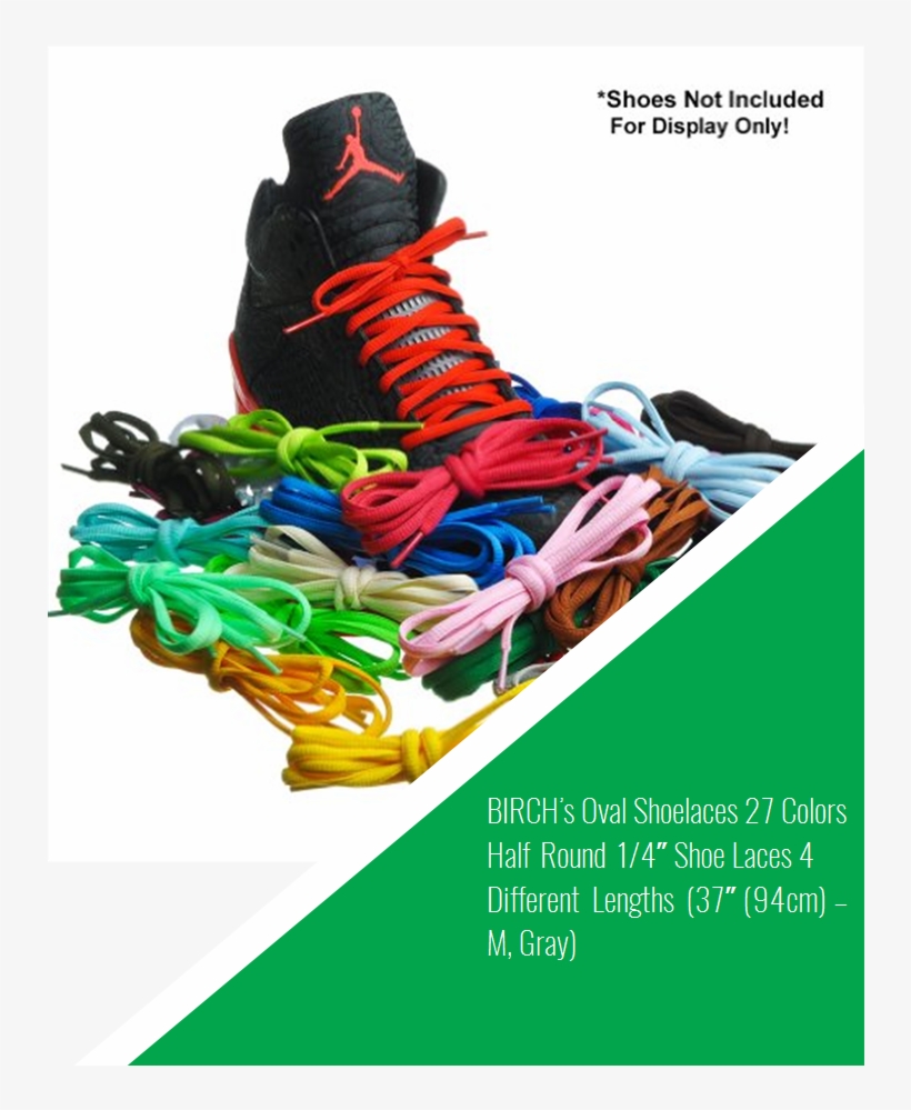 Birch's Oval Shoelaces 27 Colors Half Round 1/4″ Shoe - Sitting, transparent png