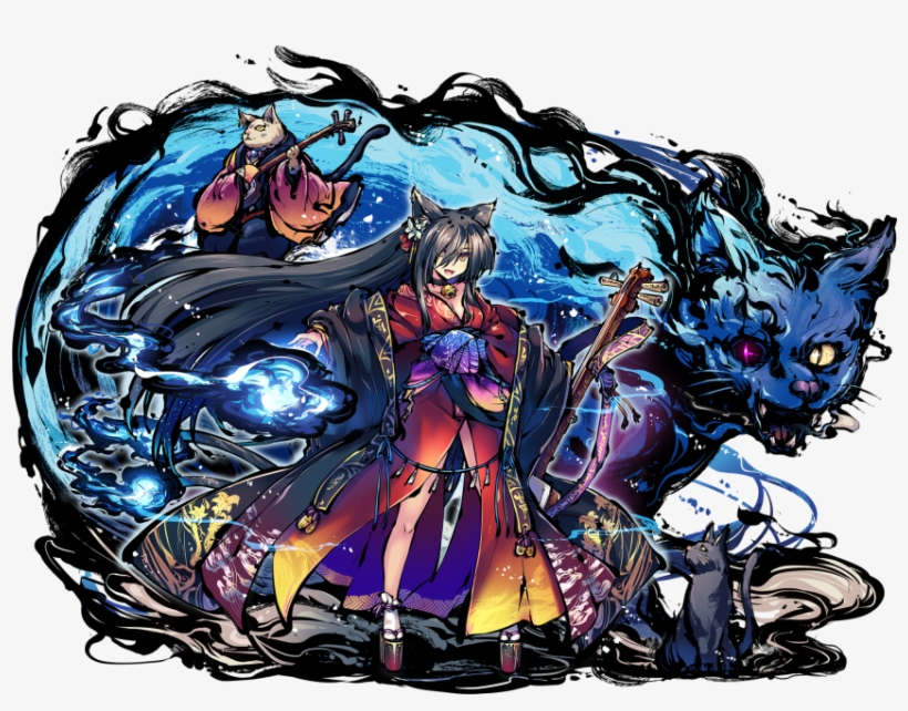 P Animal Ears Awakening Bell Bell Collar Black Hair - アイギス コハル, transparent png