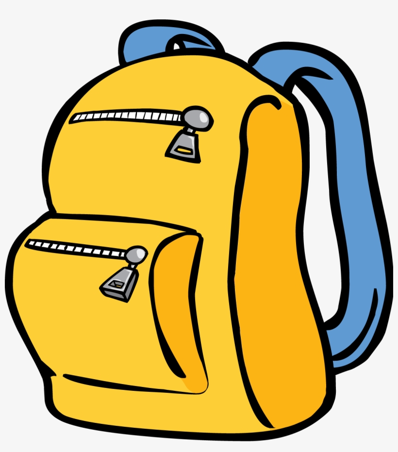 Backpack Clipart Yellow Backpack - Yellow Backpack Clipart, transparent png