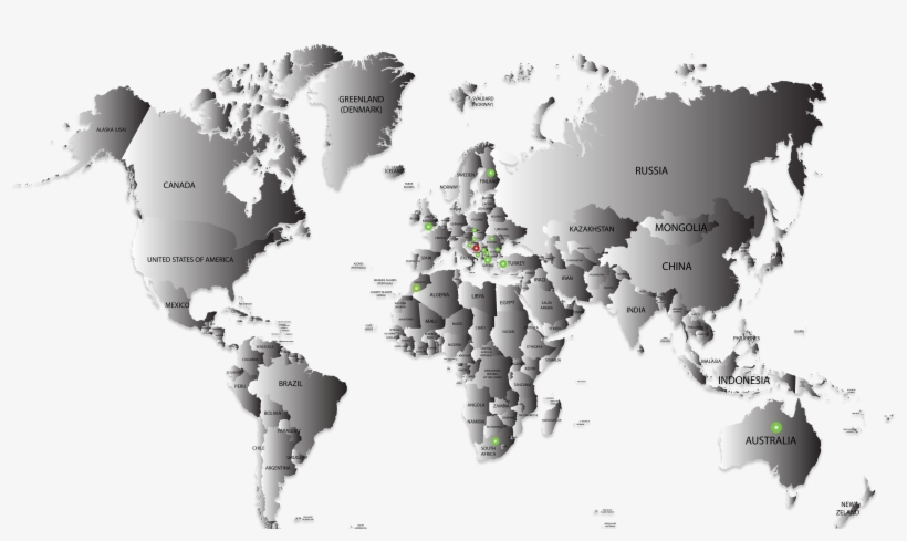 Serbia - Simple High Quality World Map, transparent png