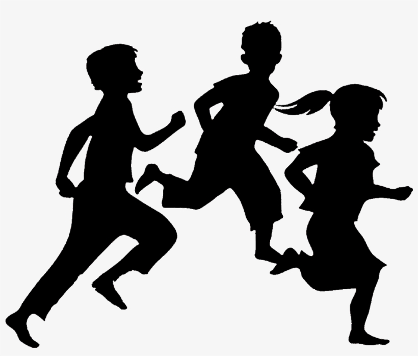 Children Ministry - Children Running Silhouette, transparent png