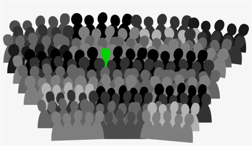 Public Computer Icons Download Drawing - Black And White Crowd, transparent png