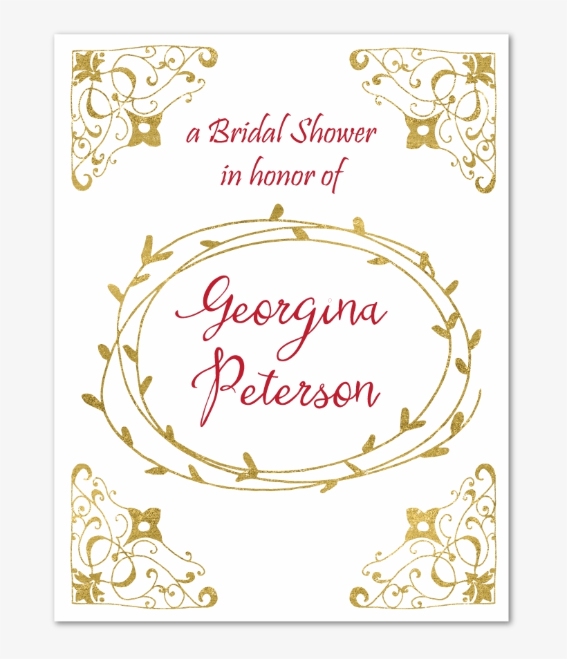 Vines & Lace Bridal Shower Invitation - Illustration, transparent png