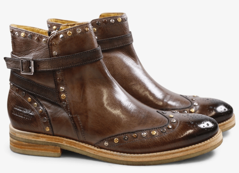 Ankle Boots Amelie 11 Milano Stone Rivets Mixed Crepe - Work Boots, transparent png