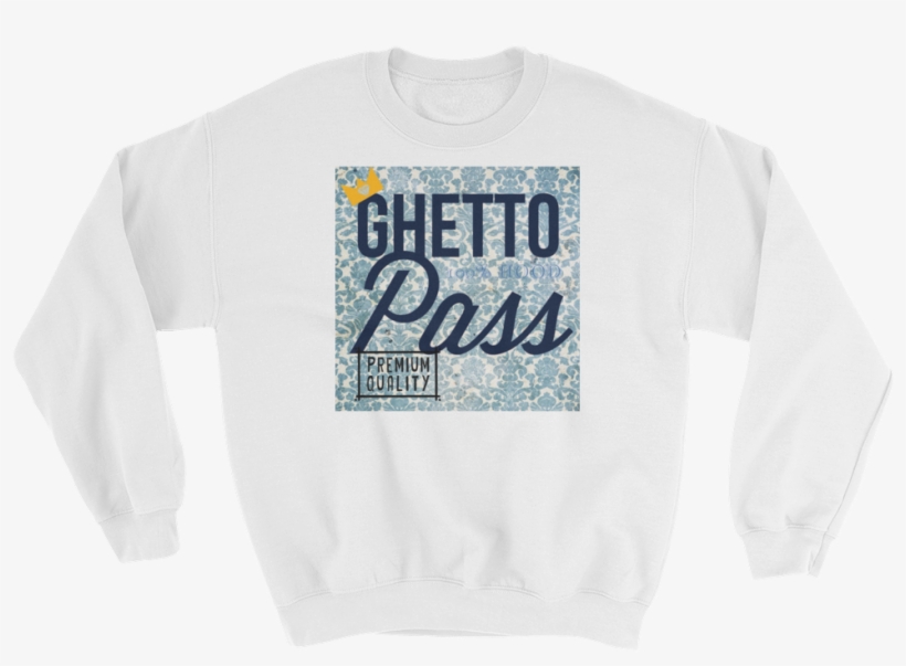 Blue Ghetto Pass Sweatshirt - Long-sleeved T-shirt, transparent png