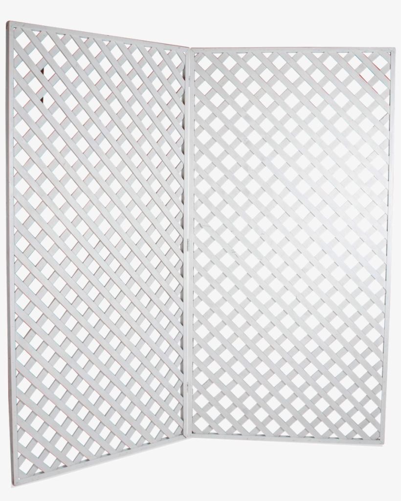 White Wood Lattice Screen 4' X 8' High - Graceland, transparent png