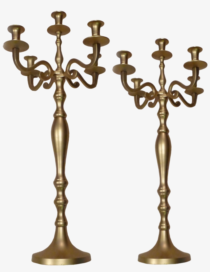 Gold Candleabra 75cm 95cm - Antique, transparent png