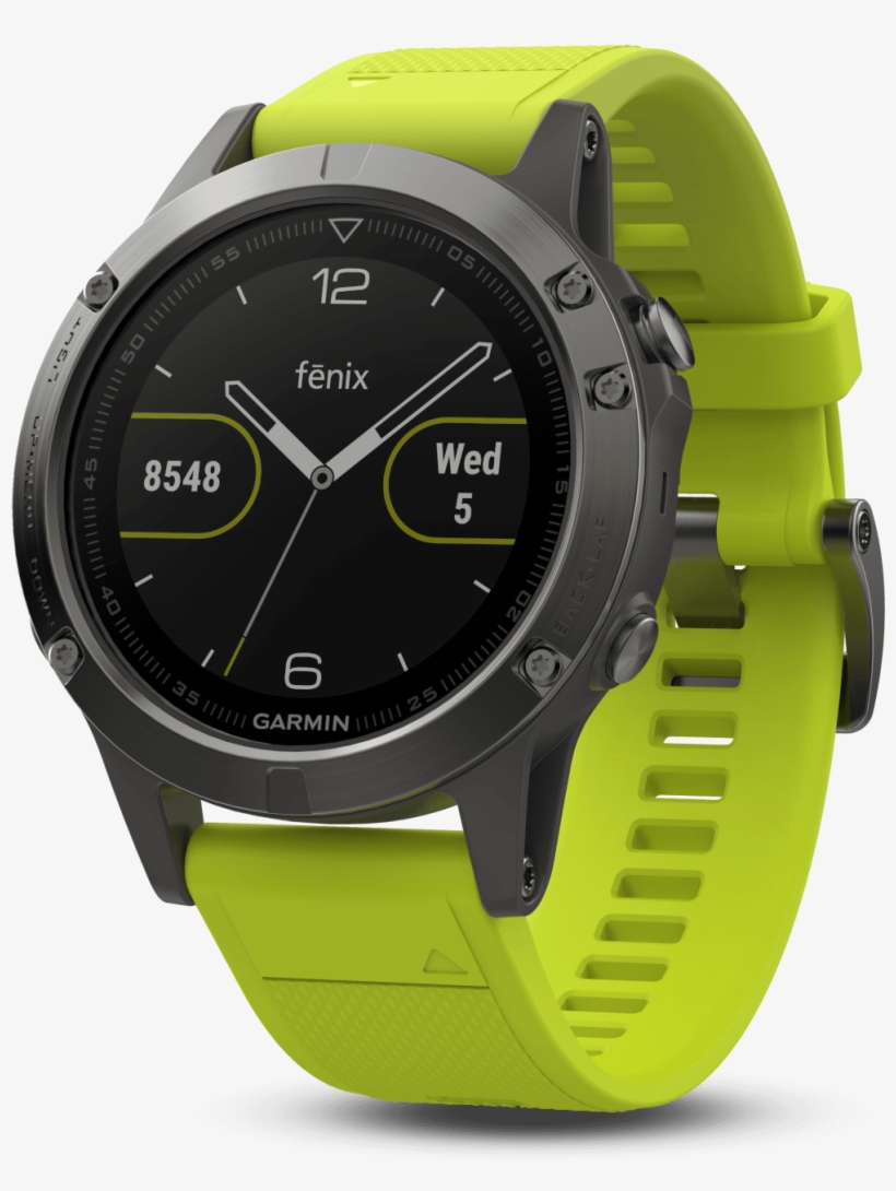 Next - Garmin Fenix 5 Yellow, transparent png