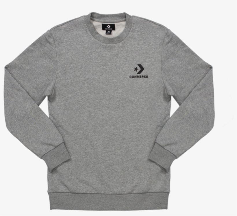 Men Converse Star Chevron Graphic Crew Vintage Grey - Sweater, transparent png