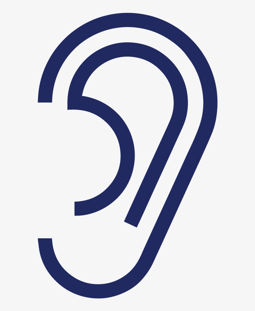 Ear Icon - Ear Hearing Black And White, transparent png