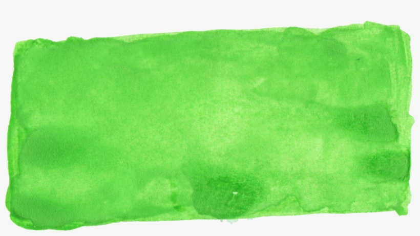 Free Download - Png Green Watercolor Banner, transparent png